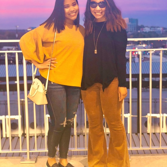 Tan Suede Flare Pants - Picture 1 of 2